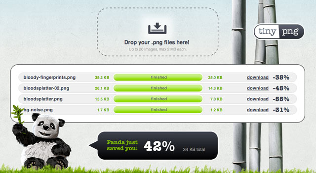 TinyPNG TinyPNG - med eksempel på komprimerede png filer